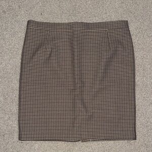 H&M Black and White Houndstooth Pencil Skirt